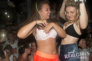 Party girls in their bras