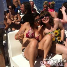 Real Girls Gone Bad on a boat in Magaluf