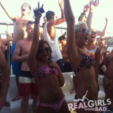 Girls partying in bikinis
