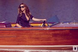 Brunette Babe on a Boat
