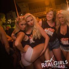 Group of British Girls on Holiday in Ayia Napa Partying