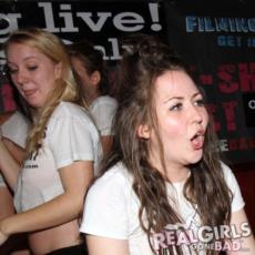 Real UK Girls Partying on Stage