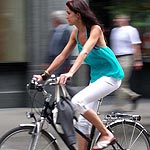 Classy Girl on a Bike