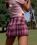 Jana Kramer from One Tree Hill in a Mini Skirt (Playing Golf)