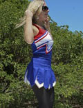 Cheerleader Rips off her Skirt