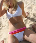 Blonde Skye in a Cute Bikini on a Beach