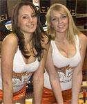 Hooters Cuties Showing Off