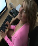 Busty Secretary Downblouse Fun