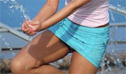 Upskirts by the Fountain