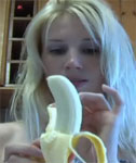 Alone With Hazel Eating a Banana