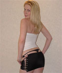 Blonde Hazel in a Short Skirt
