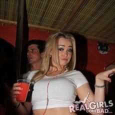 Girl with a birthday drink