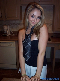 Coed Brooke Marks teasing in the kitchen