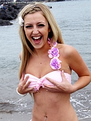 Lauren having Fun on the Beach