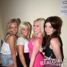 British Girls Ready for the Wet T-shirt Contest in O'Neill's Bar