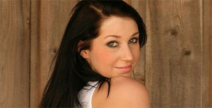 Fashion Model Lifts Skirt