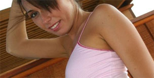 Jenna's friend takes sexy pics in her garden