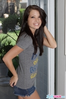 Today Linds has given in to her fans and is about to remove her shorts.  