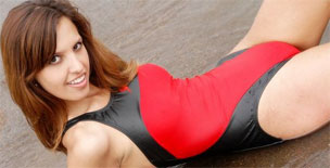 Softball Player - Non Nude Swimsuit