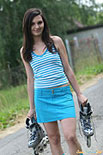 Rollerblades Upskirt