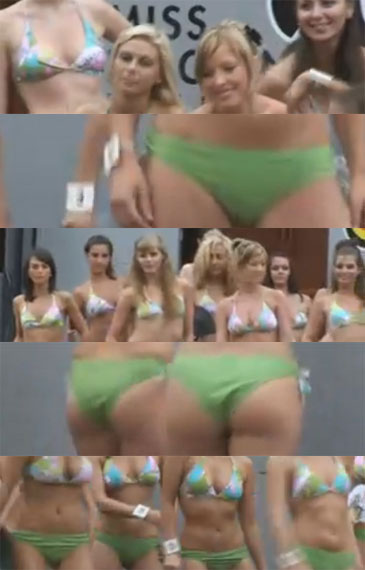 Video of Cute Belgium Bikini Girls Dancing on Stage