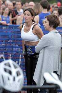 Teri Hatcher Tight Top at Triathlon