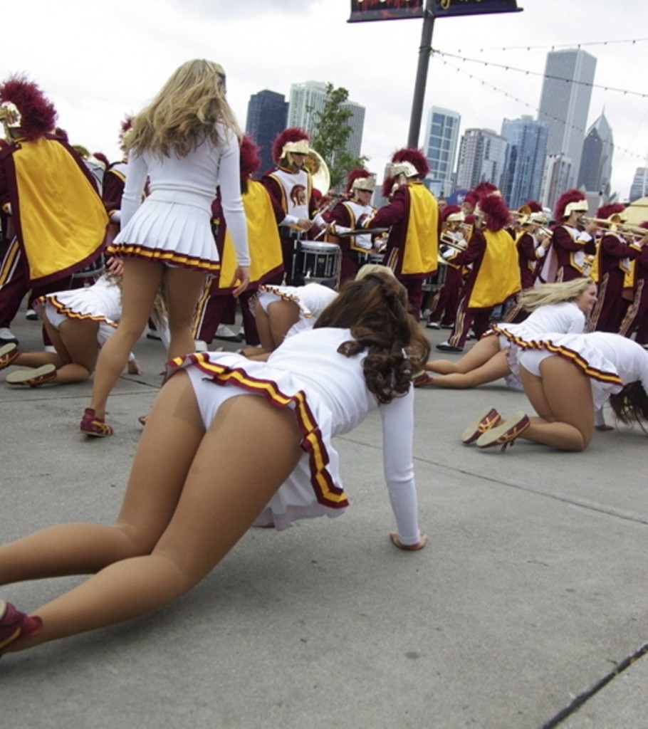 Cheerleader Fun on the Street