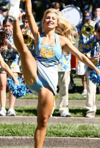 Superb Upskirt - Kicking Cheerleader with Tight Revealing Panties