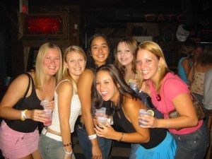 Girlfriend with her Friends Drinking