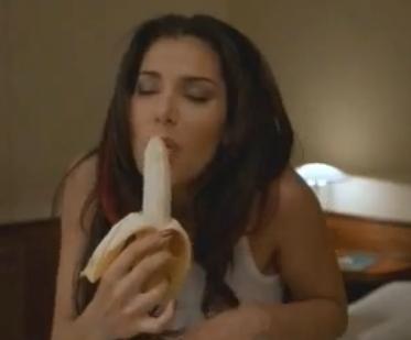 Video of Roselyn Sanchez licking a Banana