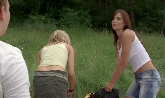 The Girls are off to change in the woods