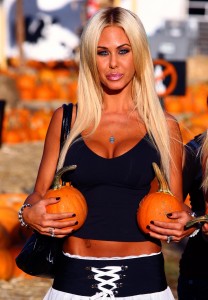 Shauna Sand Holding her Pumpkins
