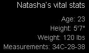 Natasha is 23 years old