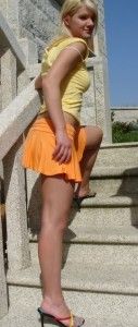 Miniskirt on the Stairs