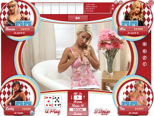 Strip Poker Babe - Click the image to play her