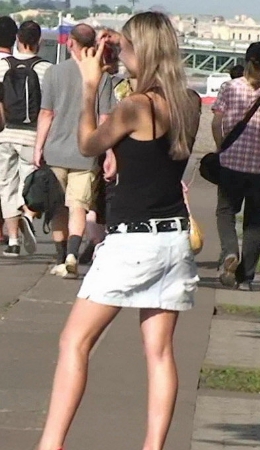 Short Skirt Candid Girl