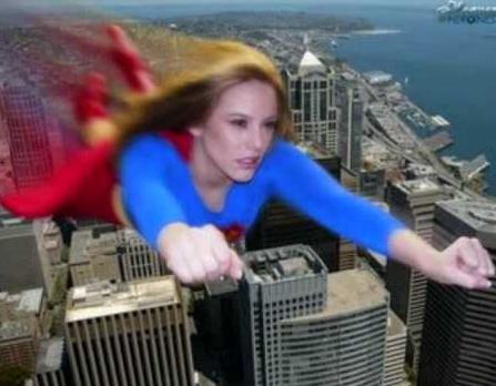 Supergirl Flying