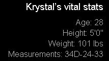 krystal_2 Krystal's Vital Stats