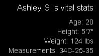 Ashley's Vital Stats
