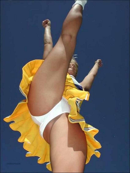 high_kick_7 Cheerleader White Panties Upskirt