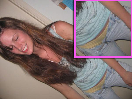 yellow_panty_unzipped_10 Yellow panties on display, jeans unzipped