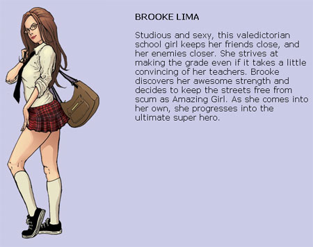 Brooke has her own Comic in the site