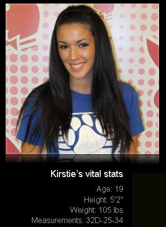 Cute 19yo Kirstie arrives at the Orlando Playboy Casting Call