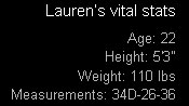 Lauren's Stats