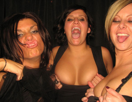 PhotoBooth-7 Drink Coeds Showing Cleavage
