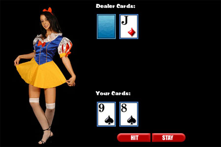 Play Strip Blackjack with Penny