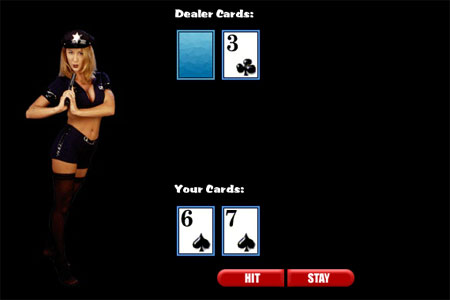 Strip Blackjack with a Police Officer