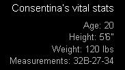 Consentina's Vital Stats