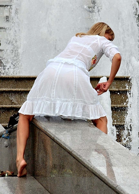 Sheer White Dress