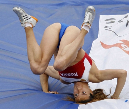 High Jumper Upside Down